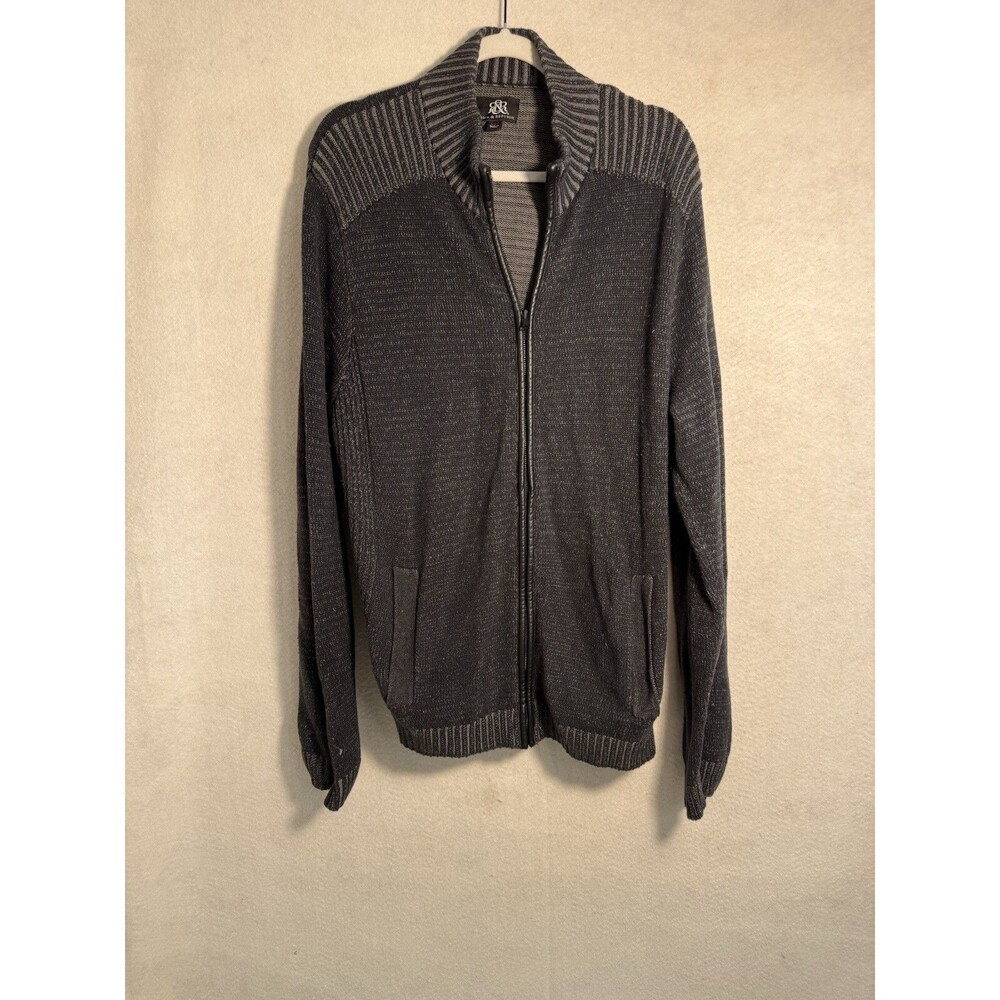 Rock Republic Jacket Mens XXL Gray Full Zip Sweater pockets